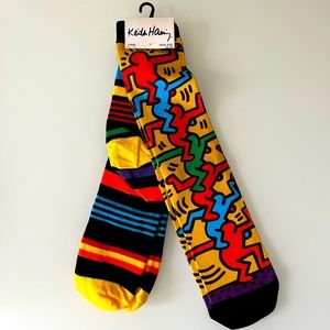 Keith Haring Socks 2 pairs size 10-13